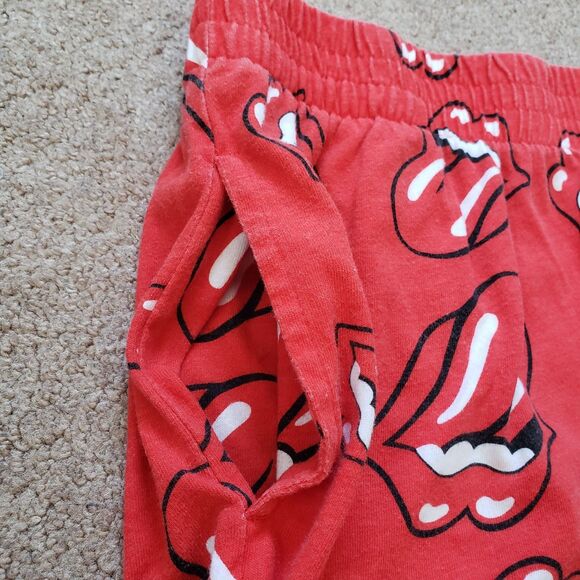 Rolling Stones Pajama Shorts Sleepwear Logo Pockets Juniors Size XL (16-18) - Picture 2 of 8